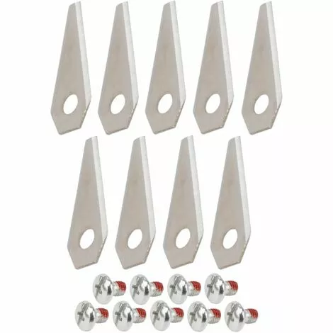 CYCLINGCOLORS 9x Lames De Robots Tondeuses + 9x écrous Compatible Avec BOSCH Série Indego 49x19mm Acier Inoxydable 3 CYCLINGCOLORS 9x Lames De Robots Tondeuses + 9x écrous Compatible Avec BOSCH Série Indego 49x19mm Acier Inoxydable