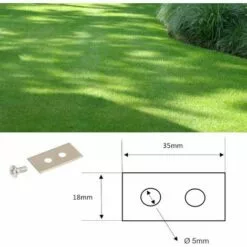 CYCLINGCOLORS 9x Lames De Robots Tondeuses + 9x écrous Compatible Avec HUSQVARNA Série Automower 35x18mm Acier Inoxydable -Tondeuse Boutique 59087315 2