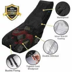 AOUGO Couverture Tondeuse à Gazon Housse De Tondeuse à Gazon Protection Pour Tondeuse Noir 74×39×25 Inches -Tondeuse Boutique 59300658 3