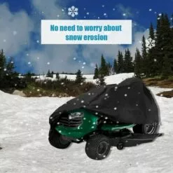 TRIOMPHE Housse De Tondeuse Housse De Protection Pour Tondeuse à Gazon Housse De Tracteur De Pelouse En Tissu Imperméable Et Anti-UV 210D Pour Extérieur Jardin Pelouse Avec Sac De Stockage ,(183X137X117cm） T-Audace -Tondeuse Boutique 59400874 4