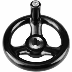 TINOR Roue à Main - Poignée De Volant Rond Noir à 3 Rayons Roue à Main En Plastique Avec Poignée Tournante Pour La Fraiseuse De Tour 12 * 100mm -Tondeuse Boutique 59466315 3