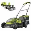 Pack RYOBI Tondeuse 18V Brushless RY18LMX37A-150 - 1 Batterie 3.0Ah High Energy - 1 Batterie 5,0 Ah - Chargeur Rapide -Tondeuse Boutique 59498232 1
