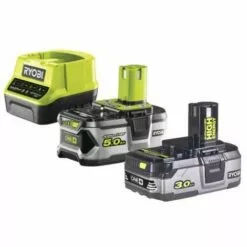 Pack RYOBI Tondeuse 18V Brushless RY18LMX37A-150 - 1 Batterie 3.0Ah High Energy - 1 Batterie 5,0 Ah - Chargeur Rapide -Tondeuse Boutique 59498232 3