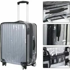 HEGUYEY Housse De Protection Pour Bagages,22 Pouces Housse Protection De Valise,Transparent PVC Couvertures De Valise Imperméable De Voyage Housse De Protection De Valise -Tondeuse Boutique 59603787 4
