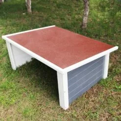 WILTEC Garage Carport Pour Un Robot Tondeuse Avec Un Toit Plat Et Un Film D’étanchéité 108x83x48cm -Tondeuse Boutique 5978818 4