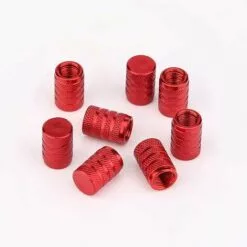 IRISFR Bouchons De Tige De Valve Voiture De Pneu, Couvercle De Bouchon De Valve De Pneu En Aluminium Avec Anneau En Caoutchouc Pour Voitures, SUV, Vélos, Velo Camions, Motos (Rouge), Lilaris 8 Pièces -Tondeuse Boutique 60280005 4