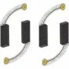 Cisea Lot De 2 Paires De Balais De Charbon Pour Moteur 6 X 11 X 30 Mm Pour Meuleuse D'angle Rotative, Perceuse Circulaire, Perceuse électrique, Pièces De Rechange, Accessoires De Rechange, Noir Et Doré