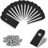 MACARON Lames De Rechange En Titane, 45 Pièces Lames En Titane, Lame Robot Tondeuse, Lames De Couteau En Titane Noir, Lame Tondeuse De Rachange, Pour Husqvarna Automower Gardena Robot Tondeuse Avec 45 Vis LO-Ron