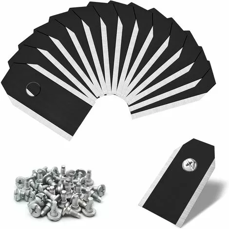 MACARON Lames De Rechange En Titane, 45 Pièces Lames En Titane, Lame Robot Tondeuse, Lames De Couteau En Titane Noir, Lame Tondeuse De Rachange, Pour Husqvarna Automower Gardena Robot Tondeuse Avec 45 Vis LO-Ron 3 MACARON Lames De Rechange En Titane, 45 Pièces Lames En Titane, Lame Robot Tondeuse, Lames De Couteau En Titane Noir, Lame Tondeuse De Rachange, Pour Husqvarna Automower Gardena Robot Tondeuse Avec 45 Vis LO-Ron