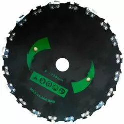 DECKON Chargeur De Lame De Tondeuse à Gazon 20 Dents 9 Pouces Débroussailleuse Lame De Scie Tête De Coupe Vitesse Maximale 10000 TR/Min Accessoires De Tondeuse à Gazon