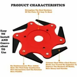 Cisea Tête De Coupe Extérieure Lame De Débroussailleuse Accessoires De Tête De Tondeuse à Gazon 6 Remplacement De La Tondeuse De Rasoir En Acier Avec Affûteuse De Lame (Kits D'adaptateur Non Inclus) 11 Cisea Tête De Coupe Extérieure Lame De Débroussailleuse Accessoires De Tête De Tondeuse à Gazon 6 Remplacement De La Tondeuse De Rasoir En Acier Avec Affûteuse De Lame (Kits D'adaptateur Non Inclus) -Tondeuse Boutique 60689662 5