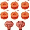 BENOBBY KIDS Bobine Pour Toutes Les Tondeuses à Gazon Compatibles Avec Worx WG154 WG163 WG180 WG175 WG155 WG151 WG160 Pièces De Rechange Pour Tondeuse à Gazon Avec 2 Capuchons -Tondeuse Boutique 60720433 1