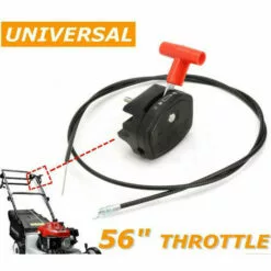TOPHOMER Câble D'accélérateur 142cm /56 Inch Throttle Cable & Starter Levier Pour Tondeuse, Levier De Câble & D'Étranglement D'Accélérateur Contrôle Manipuler Pour Tondeuse À Gazon Debroussailleuse -Tondeuse Boutique 60935387 2