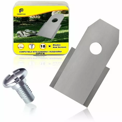 JOORRT 30x Lames De Rechange En Acier Inoxydable Compatible Avec Husqvarna Gardena McCulloch Rob Flymo Yardforce Matrix Grizzly Brast - Comprend Des Vis 3 JOORRT 30x Lames De Rechange En Acier Inoxydable Compatible Avec Husqvarna Gardena McCulloch Rob Flymo Yardforce Matrix Grizzly Brast - Comprend Des Vis