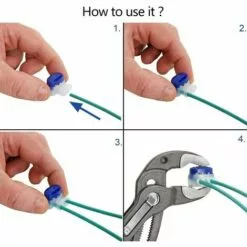 PESCE Connecteurs De Câble Remplis Des Résines, 40 Pièces Connecteurs De Câble Robot Tondeuse Remplis Étanche 3 Trous Fils Électrique Sertis Gel Résine Pour Tondeuses à Gazon Robotiques Automower. -Tondeuse Boutique 61284309 4