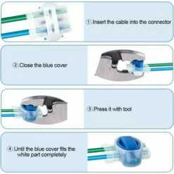 PESCE 26pcs Connecteurs De Câble Remplis Des Résines, Connecteurs De Câbles Pour Robot Tondeuse, Etanche Connecteur Fil Tondeuse Pour Jardin & Extérieur Et Tondeuse Robot Et Voiture Mower -Tondeuse Boutique 61284315 4