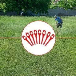 FVBJD Lot De 100 Tondeuse à Gazon En Plastique Lames, Lames De Rechange Pour Coupe Bordure, Pelouse Tondeuse Accessoires, Lames Plastique Rechange, Gros Trou 10mm Petit Trou 5mm (R100) 10 FVBJD Lot De 100 Tondeuse à Gazon En Plastique Lames, Lames De Rechange Pour Coupe Bordure, Pelouse Tondeuse Accessoires, Lames Plastique Rechange, Gros Trou 10mm Petit Trou 5mm (R100) -Tondeuse Boutique 61286896 4