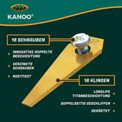EINEMGELD Lot De 18 Lames De Rechange En Titane Pour Robot Tondeuse Bosch Indego - Qualité Supérieure - Avec Concept Amélioré 8 EINEMGELD Lot De 18 Lames De Rechange En Titane Pour Robot Tondeuse Bosch Indego - Qualité Supérieure - Avec Concept Amélioré -Tondeuse Boutique 61324866 3