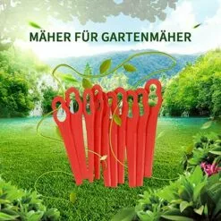 LITZEE Lames De Tondeuse à Gazon 60 Pièces, Remplacement De Lame De Tondeuse à Gazon, Couteau En Plastique Pour Tondeuse à Gazon Sans Fil, Lame De Rechange Pour Tondeuse à Gazon -Tondeuse Boutique 61335111 4