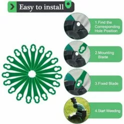MINKUROW 100 Pièces Lames De Rechange BBC En Plastique, Lames De Coupe Pour Tondeuse à Gazon Et Jardin (vert) 8 MINKUROW 100 Pièces Lames De Rechange BBC En Plastique, Lames De Coupe Pour Tondeuse à Gazon Et Jardin (vert) -Tondeuse Boutique 61362978 2