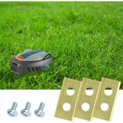 MEZHENG Lot De 30 Lames De Rechange En Titane Pour Tondeuse Robot Worx Landroid Lames En Titane Et Vis Améliorées Pour Tondeuse Robot Worx Landroid -Tondeuse Boutique 63799642 4
