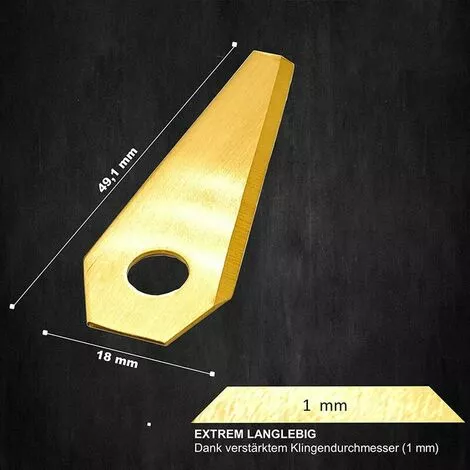 GroupM Carton écologique Doré Avec 18 Pièces De Lames De Tondeuse Robotique Pour Tondeuses à Gazon Automatiques 4 GroupM Carton écologique Doré Avec 18 Pièces De Lames De Tondeuse Robotique Pour Tondeuses à Gazon Automatiques – Image 2