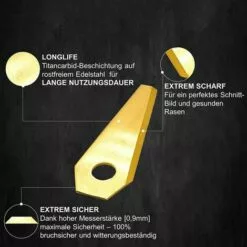 GroupM Carton écologique Doré Avec 18 Pièces De Lames De Tondeuse Robotique Pour Tondeuses à Gazon Automatiques 9 GroupM Carton écologique Doré Avec 18 Pièces De Lames De Tondeuse Robotique Pour Tondeuses à Gazon Automatiques -Tondeuse Boutique 63894715 3