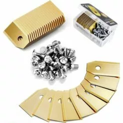 ARC-EN-CIéL Lame Robot Tondeuse , 30 Lames De Rechange Universelles Couteau De Rechange Adapté à Toutes Les Tondeuses à Gazon Robotiques Husqvarna Automower, Gardena, Yardforce 35*18*0.75mm,Arcenciél