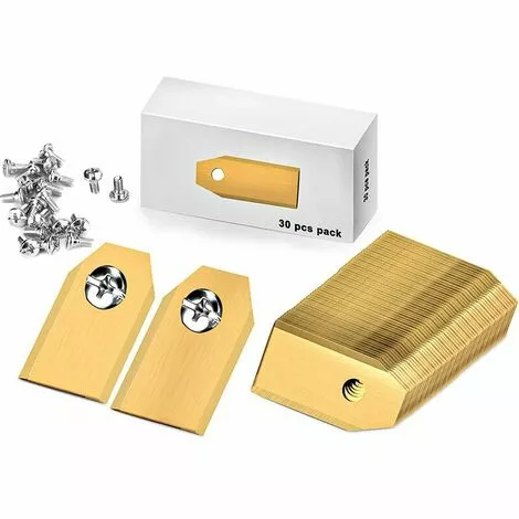 NAXUNNN Couteau Lame Titane 30pièces, Lame Robot Tondeuse à Gazon Avec Vis, Convient Aux Lames Tondeuse Robot De Différentes Marques Et Modèles, Pièces Et Accessoires Tondeuses à Gazon. 3 NAXUNNN Couteau Lame Titane 30pièces, Lame Robot Tondeuse à Gazon Avec Vis, Convient Aux Lames Tondeuse Robot De Différentes Marques Et Modèles, Pièces Et Accessoires Tondeuses à Gazon.