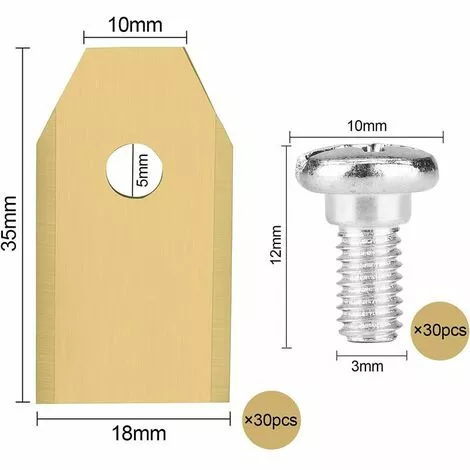 NAXUNNN Couteau Lame Titane 30pièces, Lame Robot Tondeuse à Gazon Avec Vis, Convient Aux Lames Tondeuse Robot De Différentes Marques Et Modèles, Pièces Et Accessoires Tondeuses à Gazon. 4 NAXUNNN Couteau Lame Titane 30pièces, Lame Robot Tondeuse à Gazon Avec Vis, Convient Aux Lames Tondeuse Robot De Différentes Marques Et Modèles, Pièces Et Accessoires Tondeuses à Gazon. – Image 2