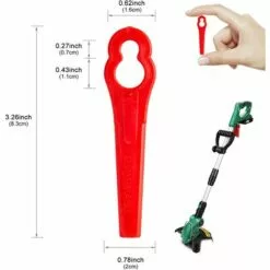 Lames En Plastique 100 Pcs Lames De Tondeuse Pour Jardin Pelouse Tondeuse Accessoires,Lames En Plastique De Rechange Pour Coupe-Bordures 56Vingt -Tondeuse Boutique 64938930 2