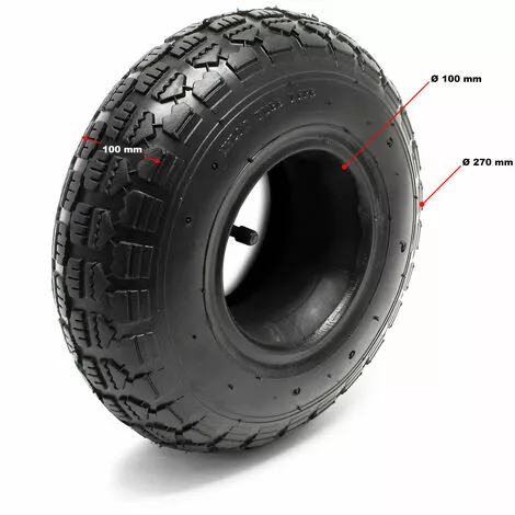 WILTEC Lot 2x Pneus 2x Chambres Air Tondeuse Autoportée 11x4.00-4 4PR Valve Coudée Chariot Diable Jardin 4 WILTEC Lot 2x Pneus 2x Chambres Air Tondeuse Autoportée 11x4.00-4 4PR Valve Coudée Chariot Diable Jardin – Image 2