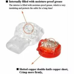 100pcs Scotchlok UY Connecteur Etanche,Connecteurs De CâBle Remplis Des RéSines Colliers De Connexion Pour Jardin & ExtéRieur La Tondeuse à Gazon Robotique S'arêern -Tondeuse Boutique 65364732 4