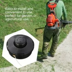 AOUGO Trimmer Head,Trimmer Head Replacement Mower Cutting Heads Parts Brush Cutter Accessories Black -Tondeuse Boutique 65393794 4