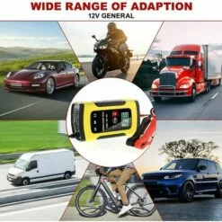 OSQI Chargeur De Batterie Intelligent Portable à écran LCD 6A/12V Avec Type De Réparation De Protections Multiples Pour Batterie De Moto De Voiture -Tondeuse Boutique 65501466 5