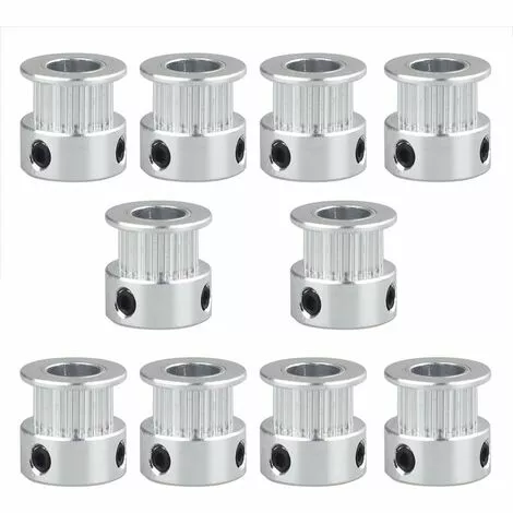 OSQI Lot De 10 Poulies Synchrones GT2 Avec 20 Dents D'imprimante 3D, Alésage 5 Mm, Largeur 6 Mm 3 OSQI Lot De 10 Poulies Synchrones GT2 Avec 20 Dents D'imprimante 3D, Alésage 5 Mm, Largeur 6 Mm