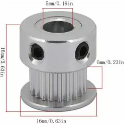 OSQI Lot De 10 Poulies Synchrones GT2 Avec 20 Dents D'imprimante 3D, Alésage 5 Mm, Largeur 6 Mm 9 OSQI Lot De 10 Poulies Synchrones GT2 Avec 20 Dents D'imprimante 3D, Alésage 5 Mm, Largeur 6 Mm -Tondeuse Boutique 65502099 3