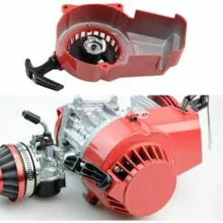 OSQI Alliage Start Pull Starter Remplacement Pour 2 Temps 49cc 47cc Dirt Pocket Bike Mini ATV Rouge -Tondeuse Boutique 65502120 4