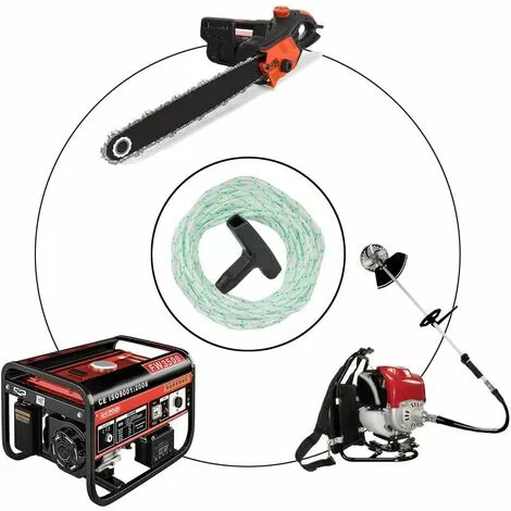 OSQI Lot De 2 Cordes De Démarrage De 10 M (diamètre : 3 Mm), Corde De Traction Avec 2 Poignées De Démarrage Pour Tondeuse à Gazon Husqvarna Stihl Poulan - Vert 6 OSQI Lot De 2 Cordes De Démarrage De 10 M (diamètre : 3 Mm), Corde De Traction Avec 2 Poignées De Démarrage Pour Tondeuse à Gazon Husqvarna Stihl Poulan - Vert – Image 4