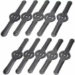 OSQI Têtes De Lame De Coupe-herbe De Rechange Lames De Débroussailleuse Pour Tondeuse à Gazon Têtes De Lame Désherbant(Lame En Plastique X 10)