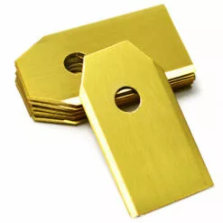 CATHERINE Lame De Rechange Pour Tondeuse à Gazon Robotique 45 X, Lame En Titane, Compatible Avec Les Tondeuses Robotiques Husqvarna Automower Gardena, Boîte En Plastique, (plaqué Titane 0,45 Mm)