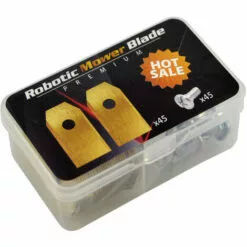 CATHERINE Lame De Rechange Pour Tondeuse à Gazon Robotique 45 X, Lame En Titane, Compatible Avec Les Tondeuses Robotiques Husqvarna Automower Gardena, Boîte En Plastique, (plaqué Titane 0,45 Mm) -Tondeuse Boutique 65615010 4