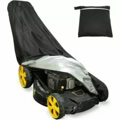FUHUIDATRADING Housse De Protection Pour Tondeuse à Gazon Etanche, Anti-poussière Anti-UV Housse De Tondeuse à Gazon Pour Extérieur Jardin Pelouse Avec Sac De Stockage 193 * 63 * 144 * 111 CM