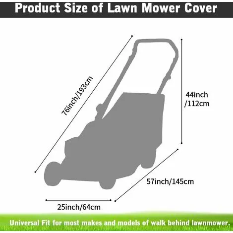 FUHUIDATRADING Housse De Protection Pour Tondeuse à Gazon Etanche, Anti-poussière Anti-UV Housse De Tondeuse à Gazon Pour Extérieur Jardin Pelouse Avec Sac De Stockage 193 * 63 * 144 * 111 CM 4 FUHUIDATRADING Housse De Protection Pour Tondeuse à Gazon Etanche, Anti-poussière Anti-UV Housse De Tondeuse à Gazon Pour Extérieur Jardin Pelouse Avec Sac De Stockage 193 * 63 * 144 * 111 CM – Image 2