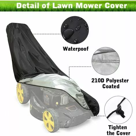 FUHUIDATRADING Housse De Protection Pour Tondeuse à Gazon Etanche, Anti-poussière Anti-UV Housse De Tondeuse à Gazon Pour Extérieur Jardin Pelouse Avec Sac De Stockage 193 * 63 * 144 * 111 CM 6 FUHUIDATRADING Housse De Protection Pour Tondeuse à Gazon Etanche, Anti-poussière Anti-UV Housse De Tondeuse à Gazon Pour Extérieur Jardin Pelouse Avec Sac De Stockage 193 * 63 * 144 * 111 CM – Image 4