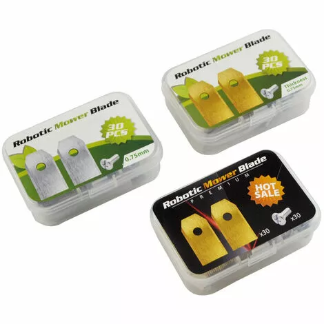 ELLE Lame De Rechange Pour Tondeuse à Gazon Robotique 45 X, Lame En Titane, Compatible Avec Les Tondeuses Robotiques Husqvarna Automower Gardena, Boîte En Plastique, (couleur Primaire 0,45 Mm) 7 ELLE Lame De Rechange Pour Tondeuse à Gazon Robotique 45 X, Lame En Titane, Compatible Avec Les Tondeuses Robotiques Husqvarna Automower Gardena, Boîte En Plastique, (couleur Primaire 0,45 Mm) – Image 5