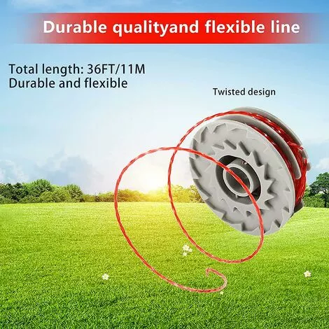 DONTODENT Bobine De Ligne De Rechange Pour Débroussailleuse, Bobine D'alimentation Automatique De 1,5 Mm Et Bobines De Rechange Pour Débroussailleuse à Double Ligne Compatible Avec Flymo Fly021 (4) Bett 4 DONTODENT Bobine De Ligne De Rechange Pour Débroussailleuse, Bobine D'alimentation Automatique De 1,5 Mm Et Bobines De Rechange Pour Débroussailleuse à Double Ligne Compatible Avec Flymo Fly021 (4) Bett – Image 2