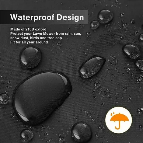THSINDE Housse De Tondeuse à Gazon, étanche, Anti-poussière, Anti-UV, 190T Avec Cordon De Serrage Et Sac De Rangement Pour Extérieur/intérieur 188 X 99,1 X 63,5 Cm 5 THSINDE Housse De Tondeuse à Gazon, étanche, Anti-poussière, Anti-UV, 190T Avec Cordon De Serrage Et Sac De Rangement Pour Extérieur/intérieur 188 X 99,1 X 63,5 Cm – Image 3