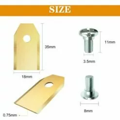 KAEJYIUT Lot De 30 Lames De Rechange En Titane Pour Tous Les Robots Tondeuses à Gazon Husqvarn/Automower/Gardena(3g-0.75mm) Avec 30 Vis, Pour Modèles 105,310,315,320,420,430x,r40i 8 KAEJYIUT Lot De 30 Lames De Rechange En Titane Pour Tous Les Robots Tondeuses à Gazon Husqvarn/Automower/Gardena(3g-0.75mm) Avec 30 Vis, Pour Modèles 105,310,315,320,420,430x,r40i -Tondeuse Boutique 66211272 3