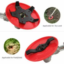 LIFCAUSAL Tête De Débroussailleuse Lame De Débroussailleuse Tête De Tondeuse à Gazon D'extérieur Tête De Rasoir En Acier Avec Affûteur De Lame Accessoires Outil De Mangeur D'herbe Remplacement Très Résistant -Tondeuse Boutique 66372827 5